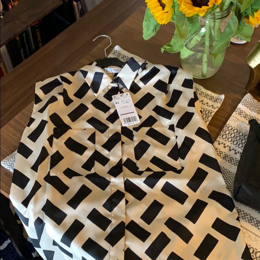 MNG geometric suit blouse